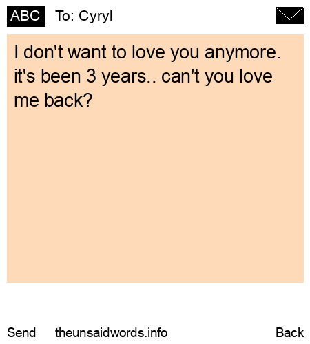 unsent message to Cyryl