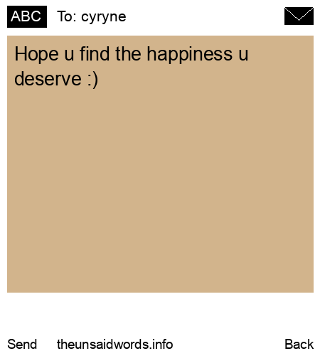 unsent message to cyryne 