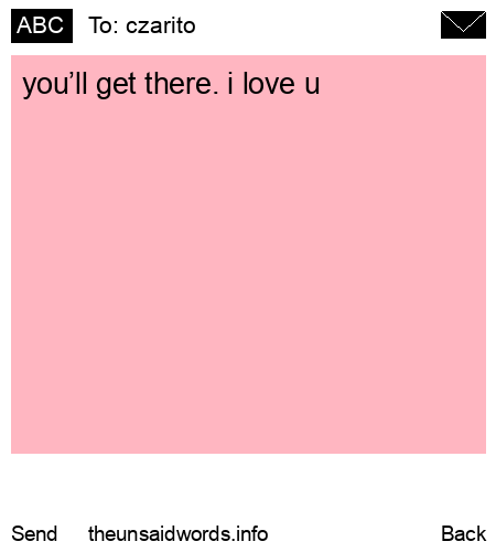 unsent message to czarito