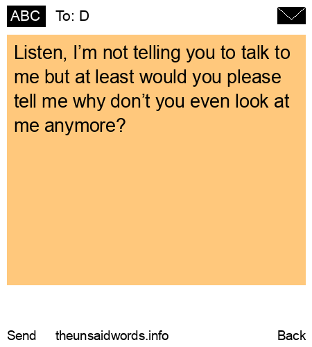 unsent message to D