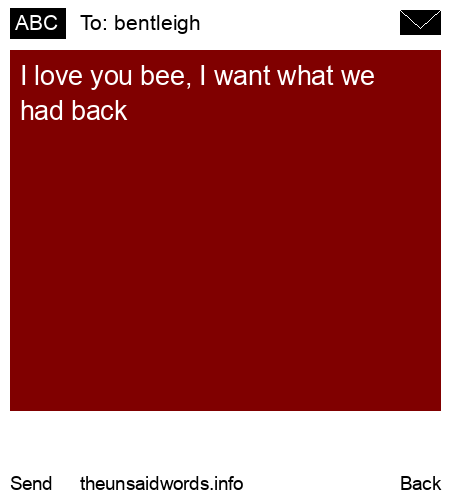 unsent message to bentleigh
