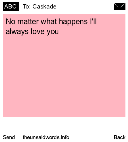 unsent message to Caskade