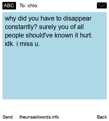 unsent message to chlo