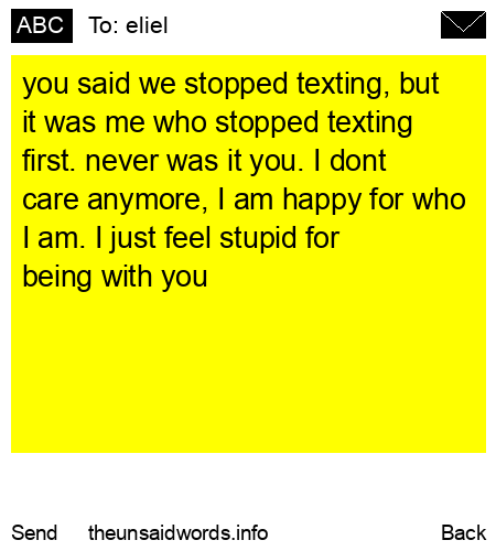 unsent message to eliel