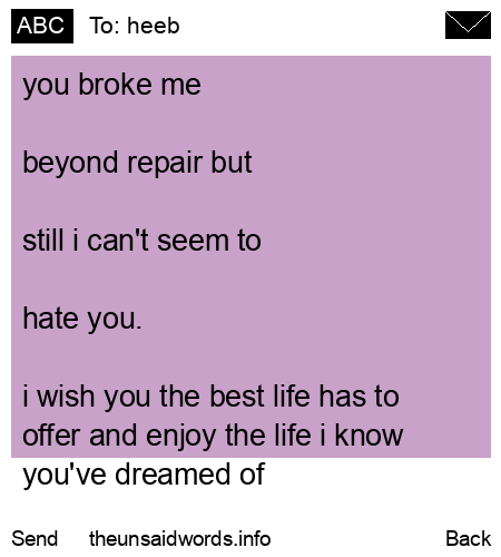 unsent message to heeb