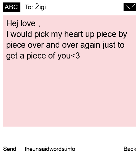 unsent message to Žigi