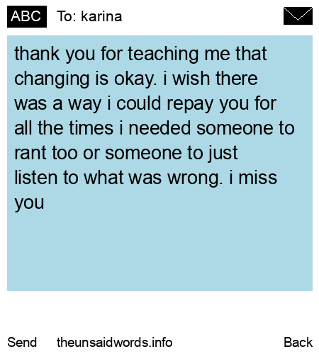 unsent message to karina