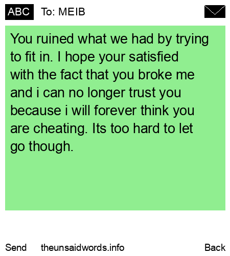unsent message to MEIB