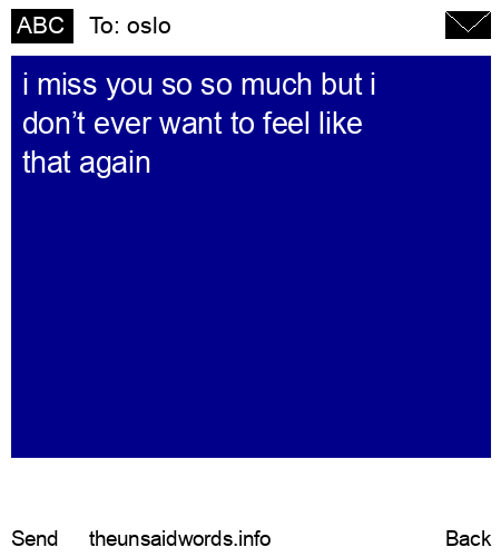 unsent message to oslo