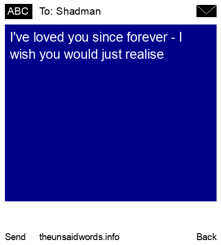 unsent message to Shadman