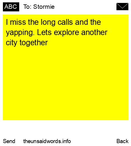 unsent message to Stormie