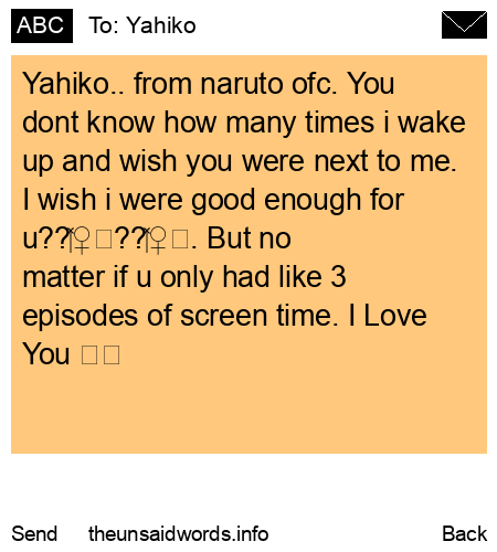unsent message to Yahiko
