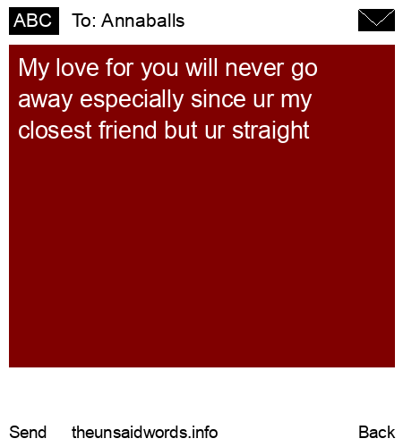 unsent message to Annaballs