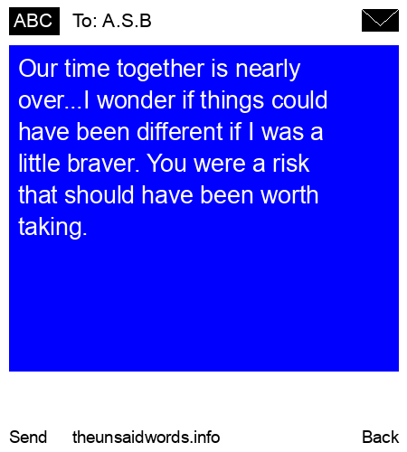 unsent message to A.S.B