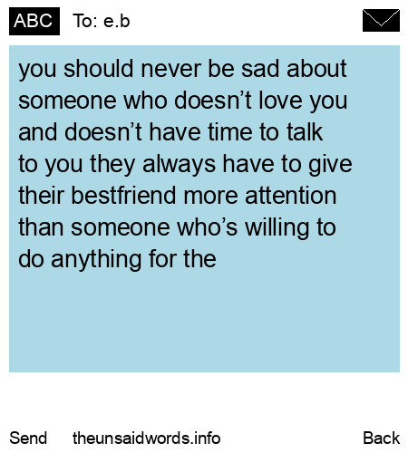 unsent message to e.b