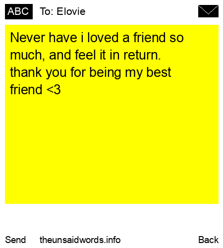 unsent message to Elovie