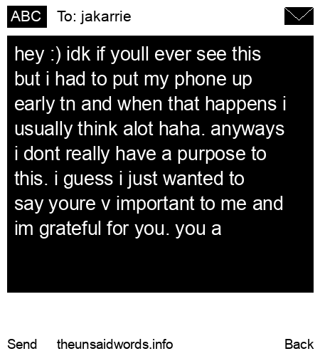 unsent message to jakarrie