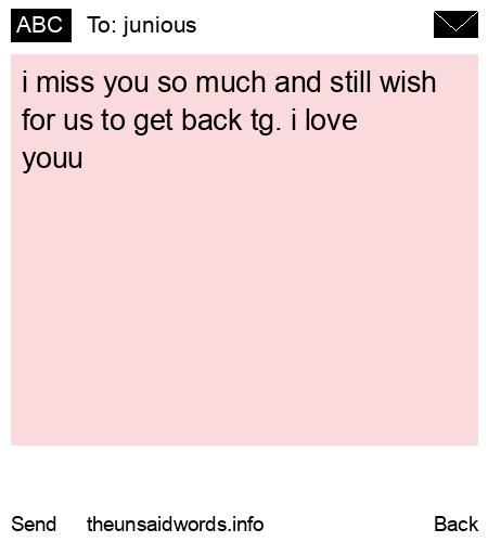 unsent message to junious