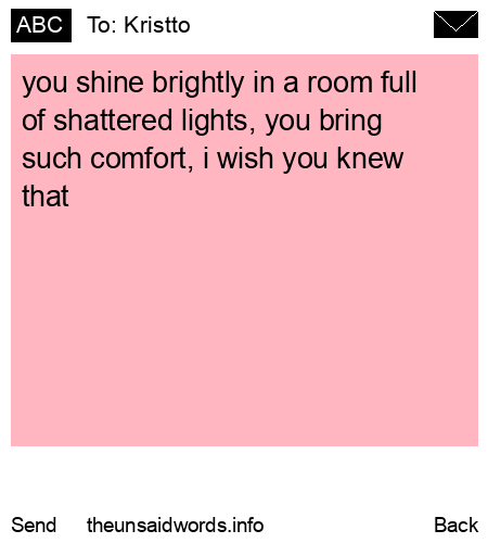 unsent message to Kristto