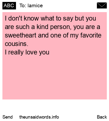 unsent message to lamice