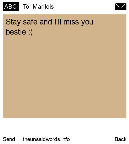 unsent message to Marilois