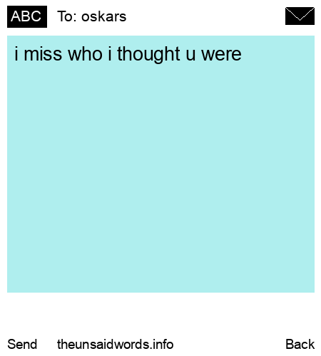 unsent message to oskars