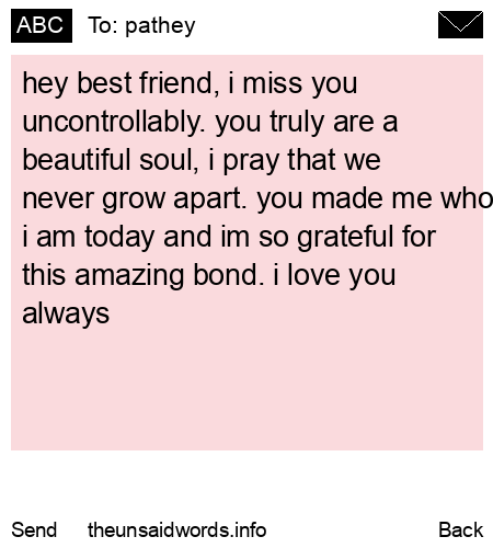 unsent message to pathey
