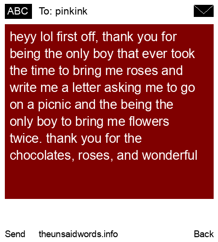 unsent message to pinkink
