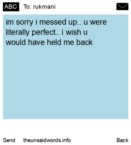 unsent message to rukmani