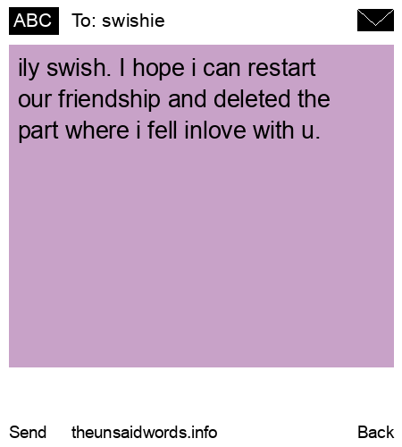 unsent message to swishie