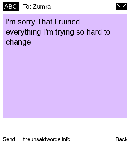 unsent message to Zumra 