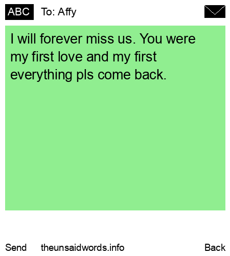 unsent message to Affy