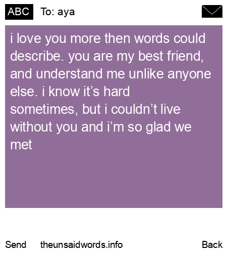 unsent message to aya