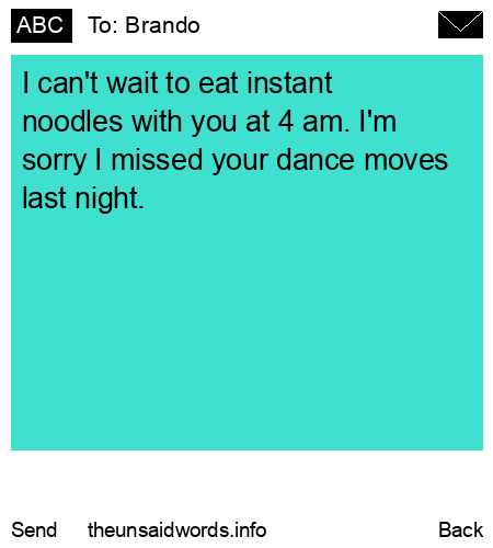 unsent message to Brando