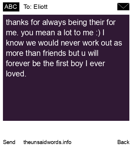 unsent message to Eliott