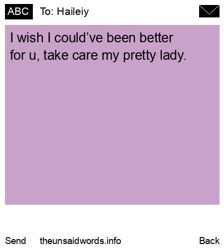 unsent message to Haileiy