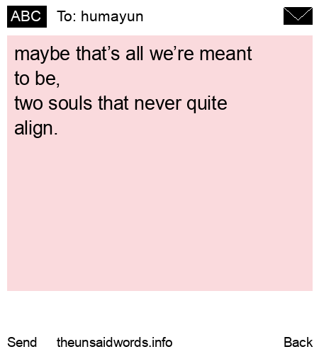 unsent message to humayun