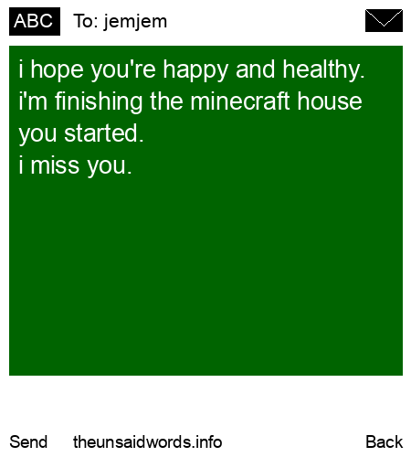 unsent message to jemjem
