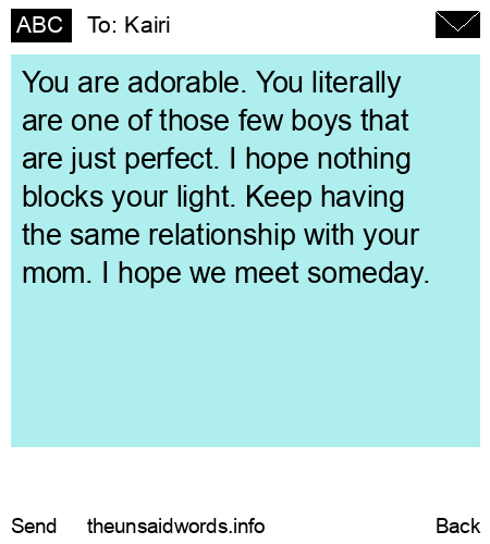 unsent message to Kairi