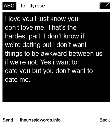 unsent message to lilyrose