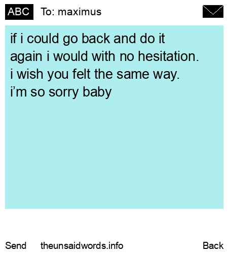 unsent message to maximus