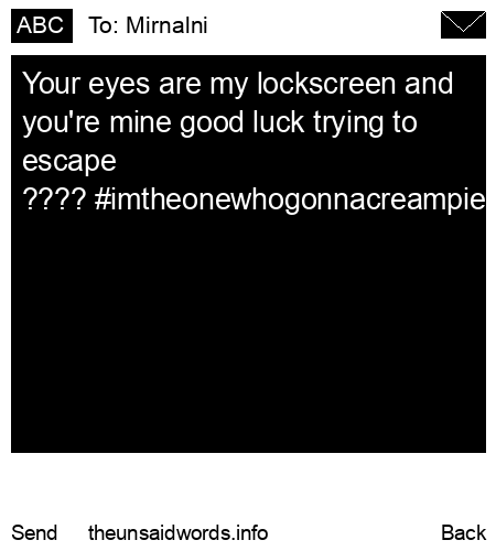 unsent message to Mirnalni