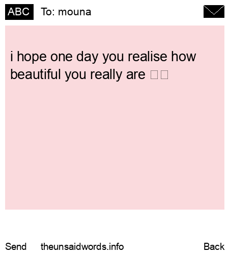 unsent message to mouna