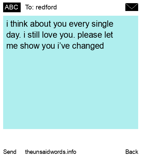 unsent message to redford