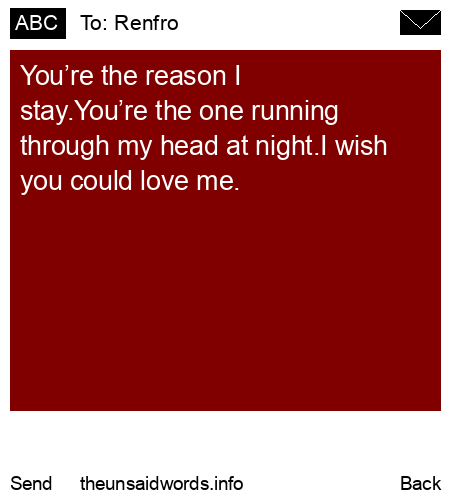 unsent message to Renfro