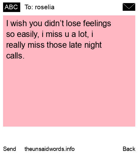 unsent message to roselia