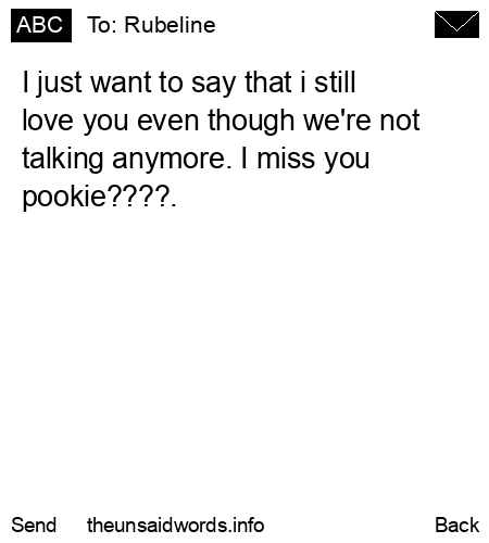 unsent message to Rubeline