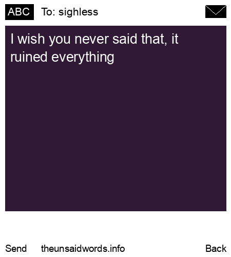 unsent message to sighless