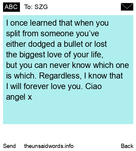 unsent message to SZG