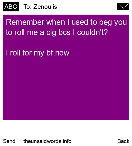 unsent message to Zenoulis